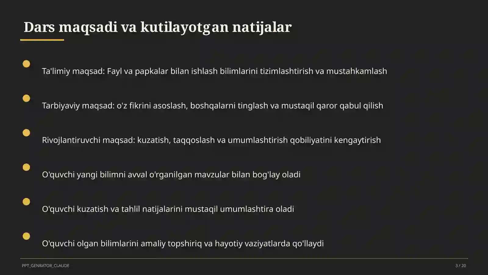 Fayl va papkalar bilan ishlash (5-sinf) 3