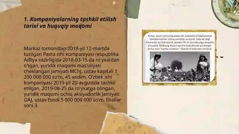 Paxta ishi va Oʻzbek ishi kompaniyalari 3