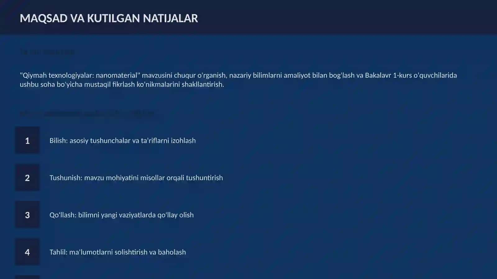 Qiymah texnologiyalar: nanomaterial 3