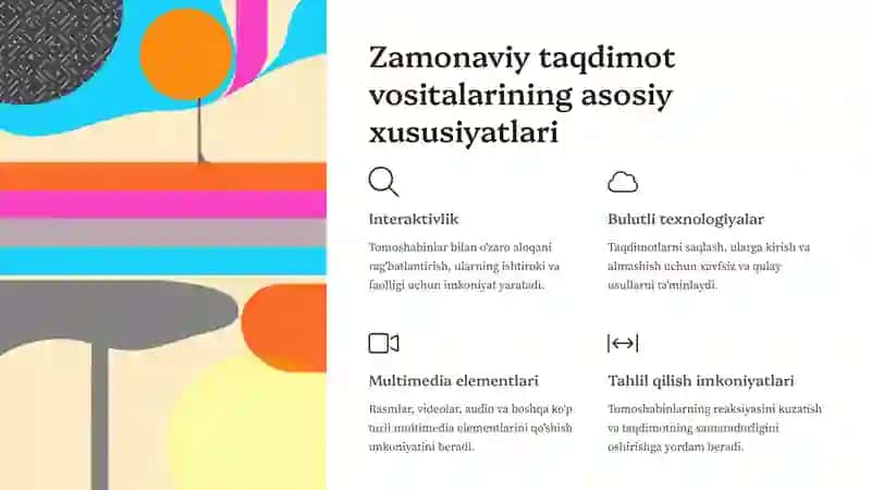 Taqdimotlarni ishlab chiqishning zamonaviy vositalari 3