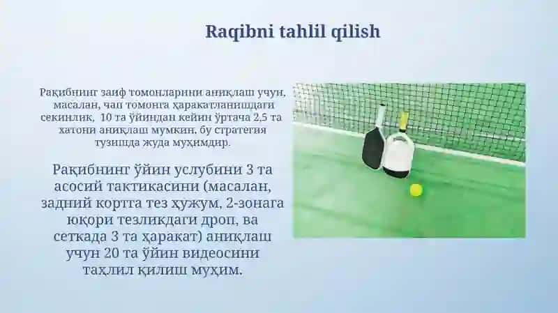 Badminton o‘yinida tayyorgarlik turlarining o‘rni va ahamiyati 3