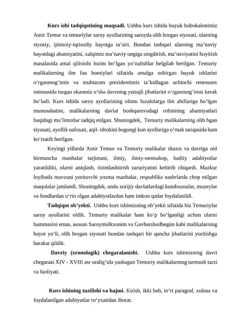 Temuriylar davrida saroy ayollari va ularning kundalik hayoti 3