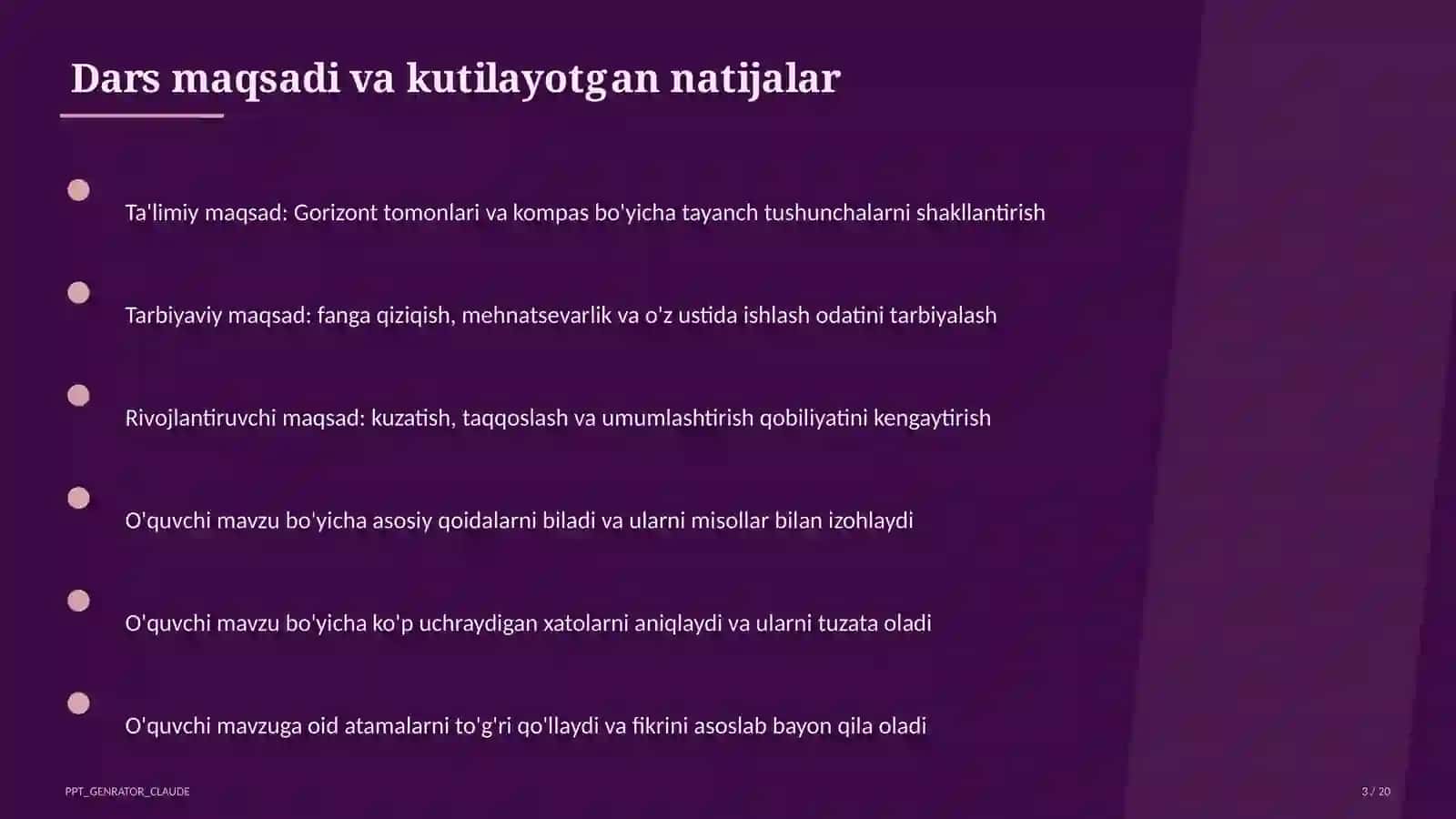 Gorizont tomonlari va kompas (3-sinf) 3