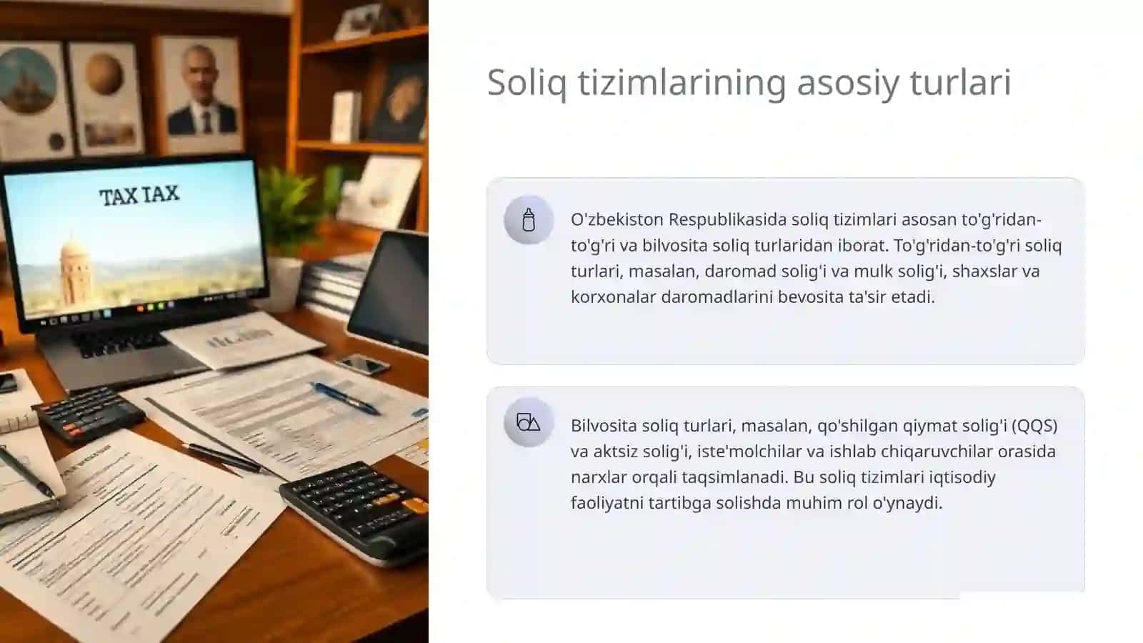 Soliq tizimlari O'zbekistonda 3
