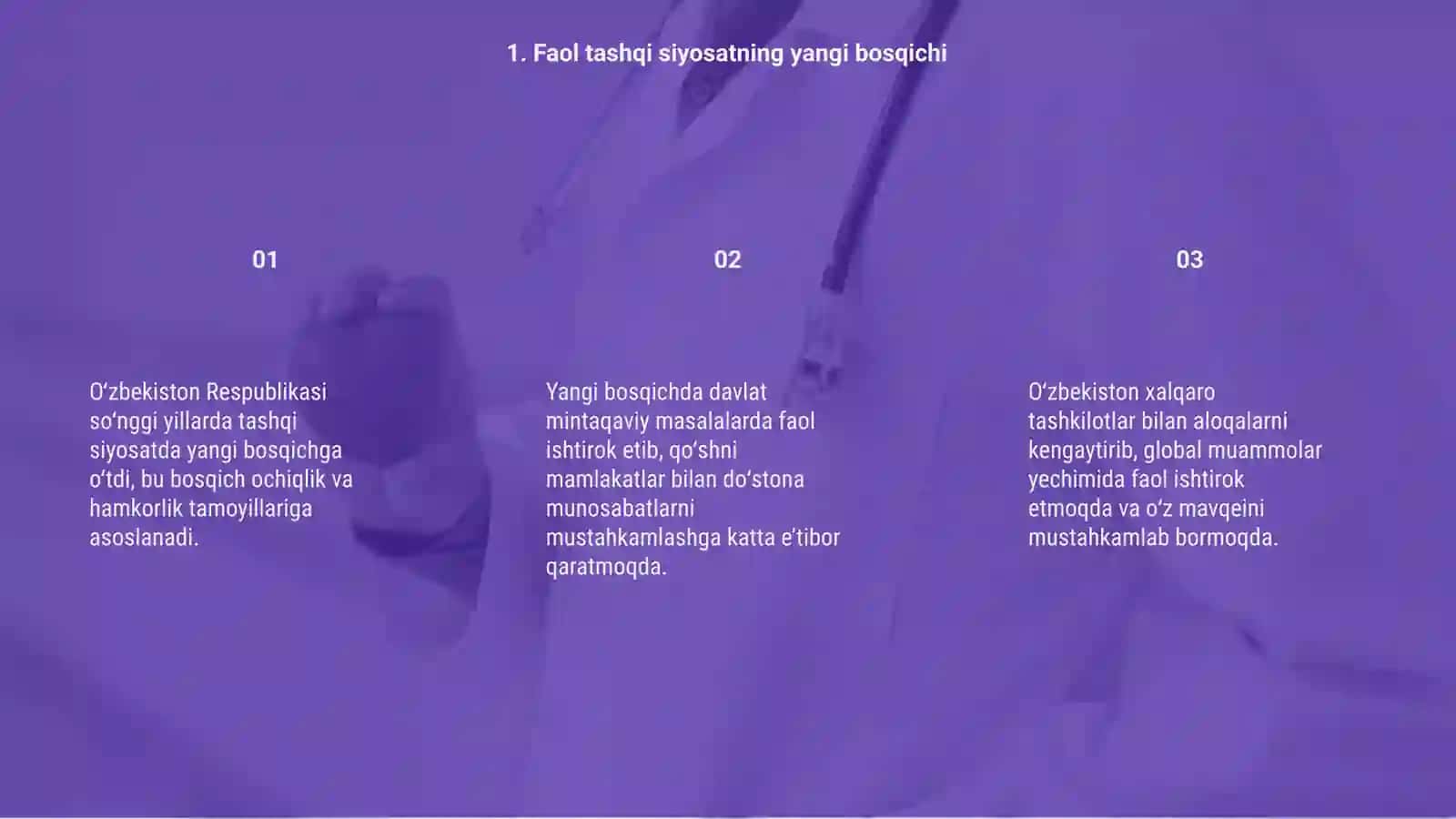 Faol tashqi siyosatning yangi bosqichi 3