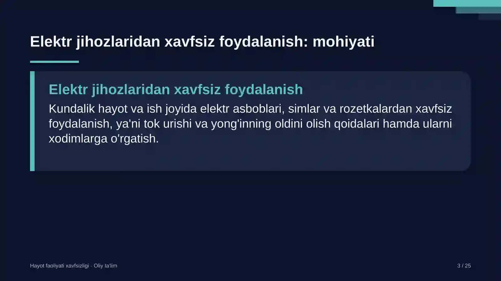 ekstremal turizmda elektr jihozlaridan xavfsiz foydalanish 9334 3