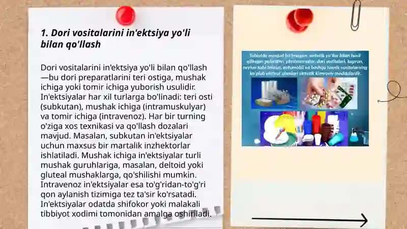 Dori vositalarini in'ektsiya yo'li bilan qo'llash 3