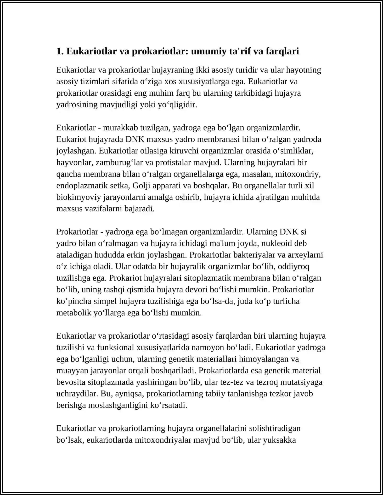 EUKARIOTLAR VA PROKARIOTLAR 3