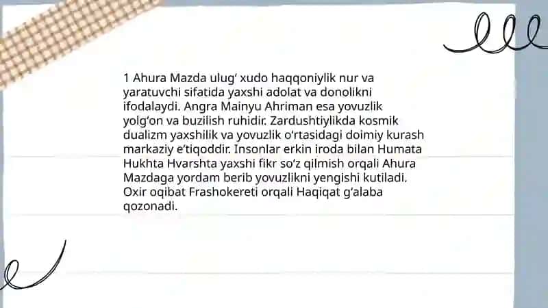Zardushtiylikning teologik tizimi va diniy marosimlari 3