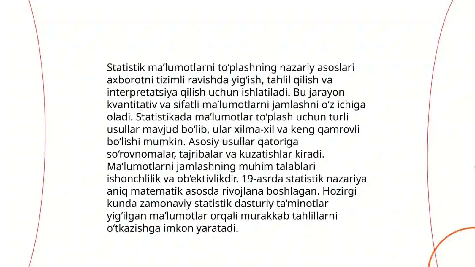 Statistik ma’lumotlarni to'plash nazariyasi va amaliyoti 3