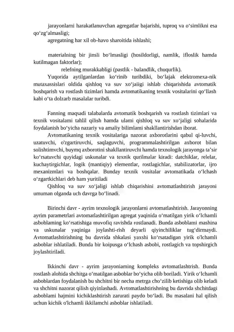 Avtomatikaning Texnik Vositalari 3