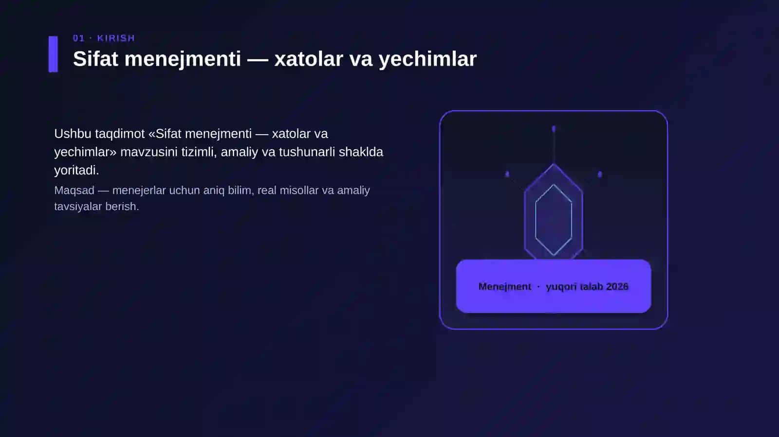 Sifat menejmenti — xatolar va yechimlar 3