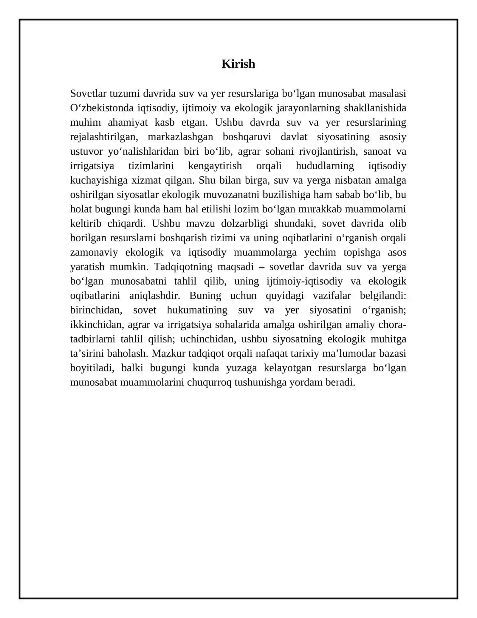 Sovetlar tuzumi davrida suv va yerga boʻlgan munosabat 3