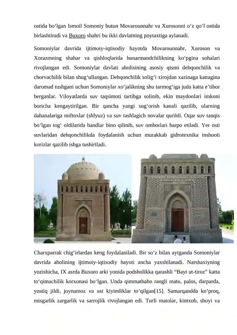 Somoniylar davlati ma’daniyati 3