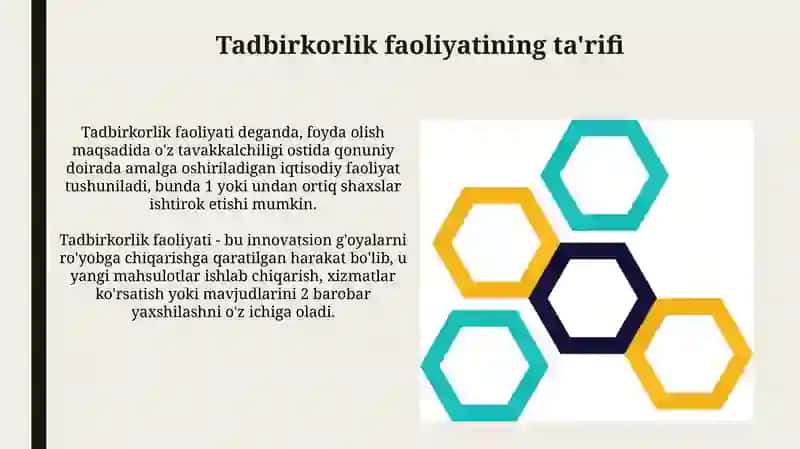 Tadbirkorlik Faoliyati va Tadbirkorlik Kapitali 3