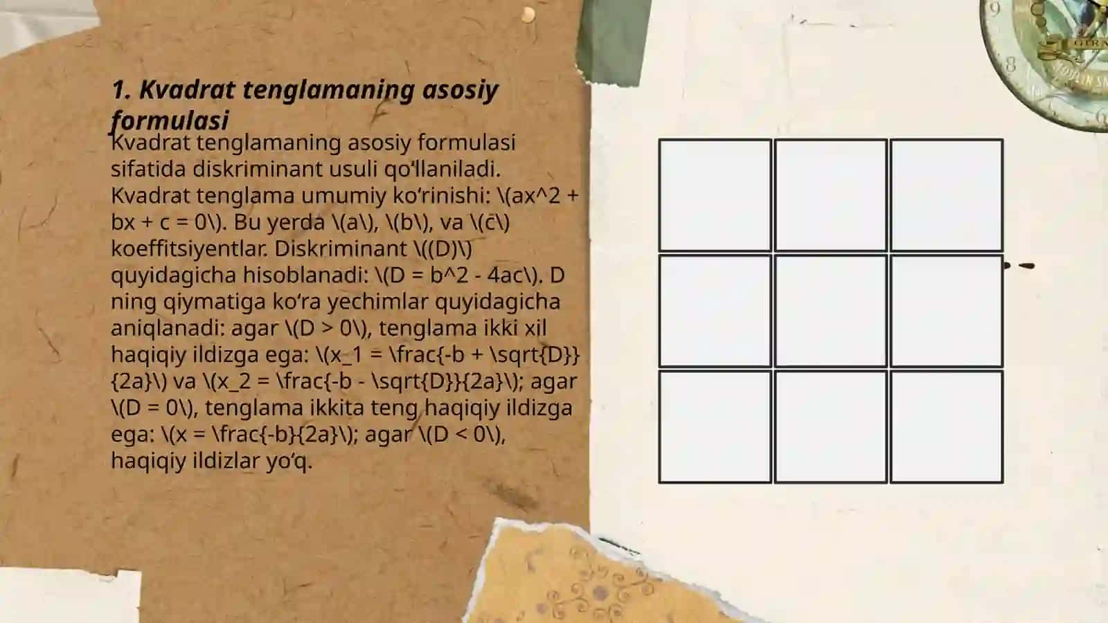 Kvadrat tenglama 3