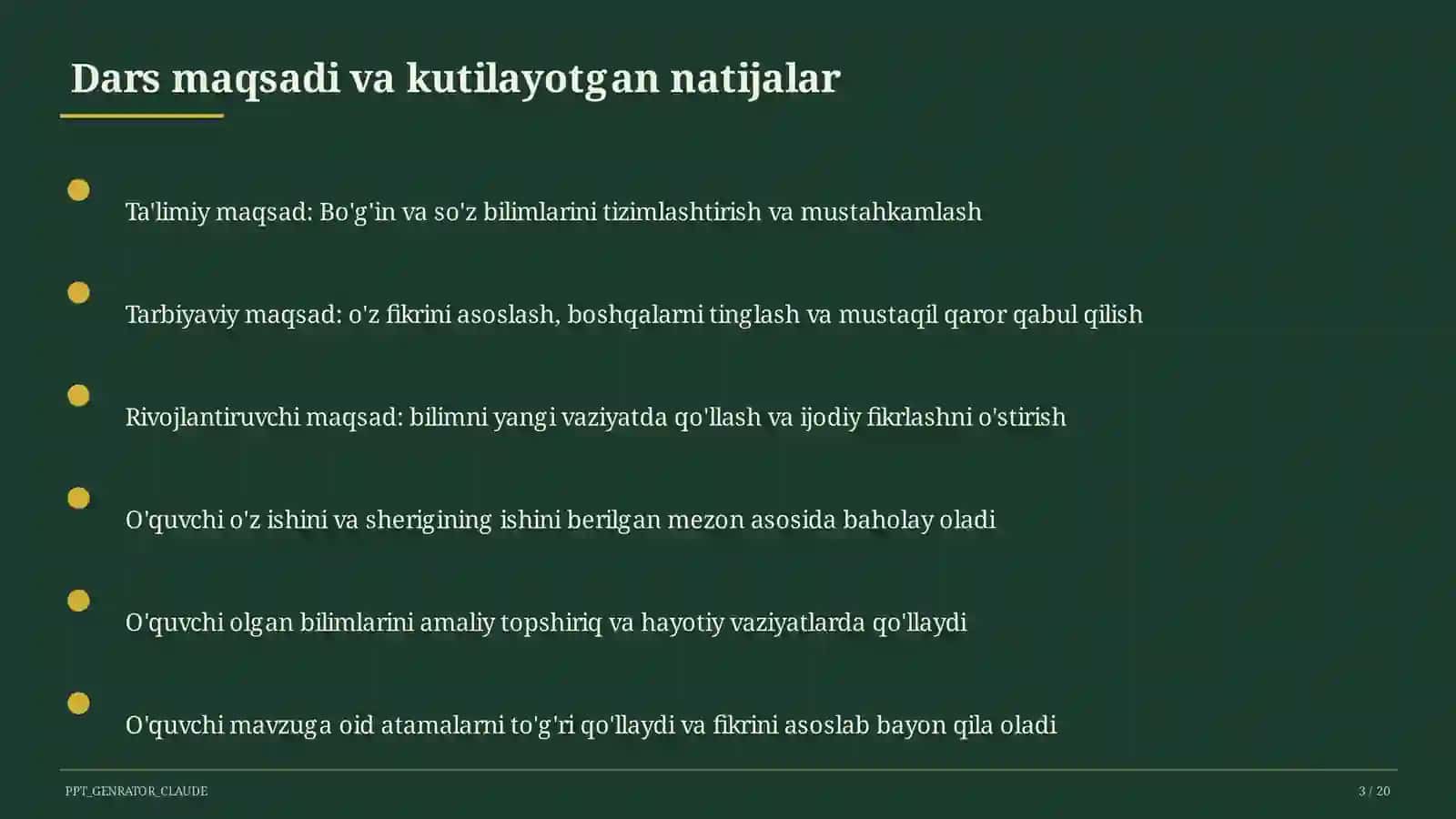 Bo'g'in va so'z (1-sinf) 3