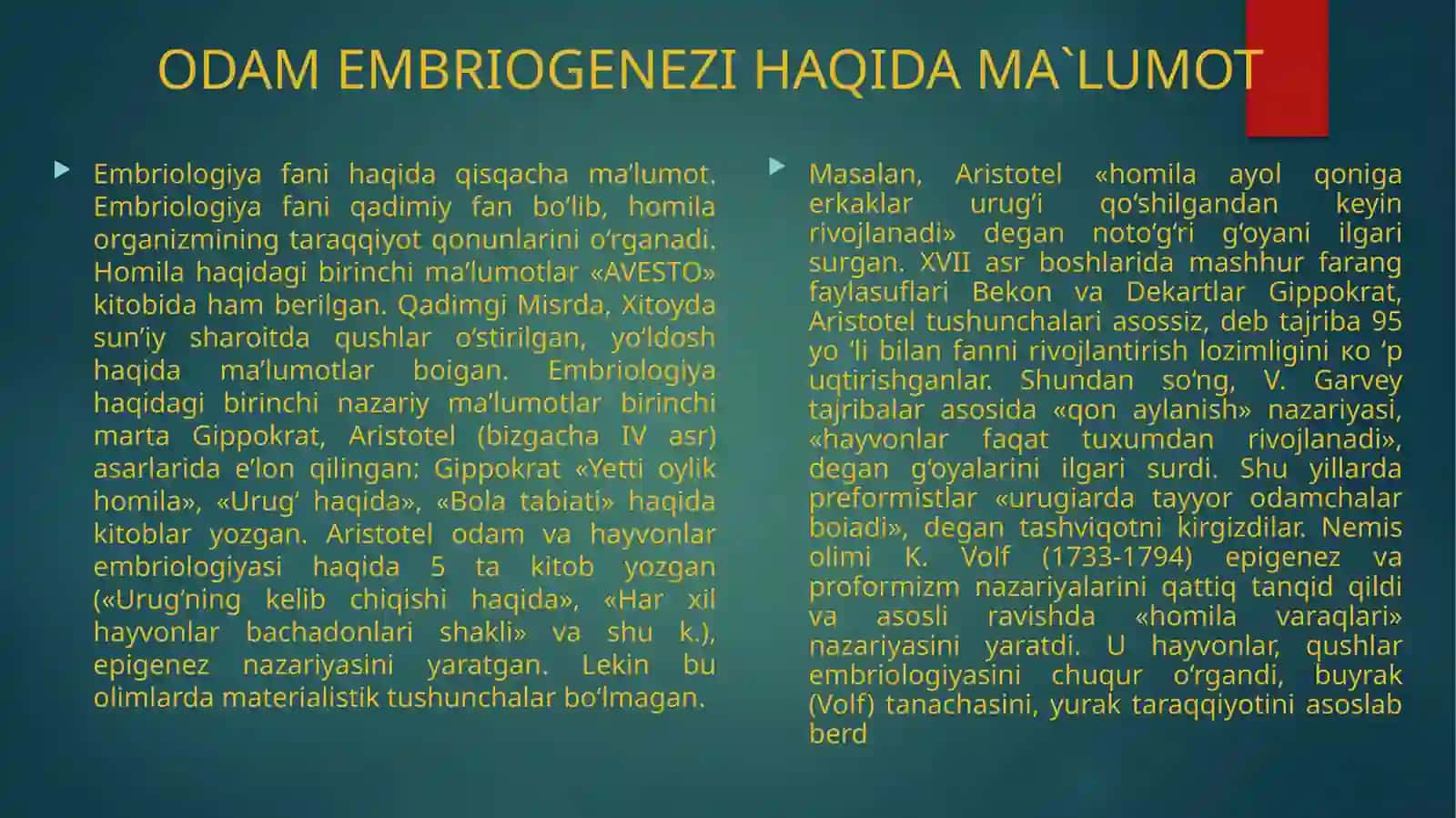 ODAM EMBRIOGENEZINING QALTIS DAVRLARI 3