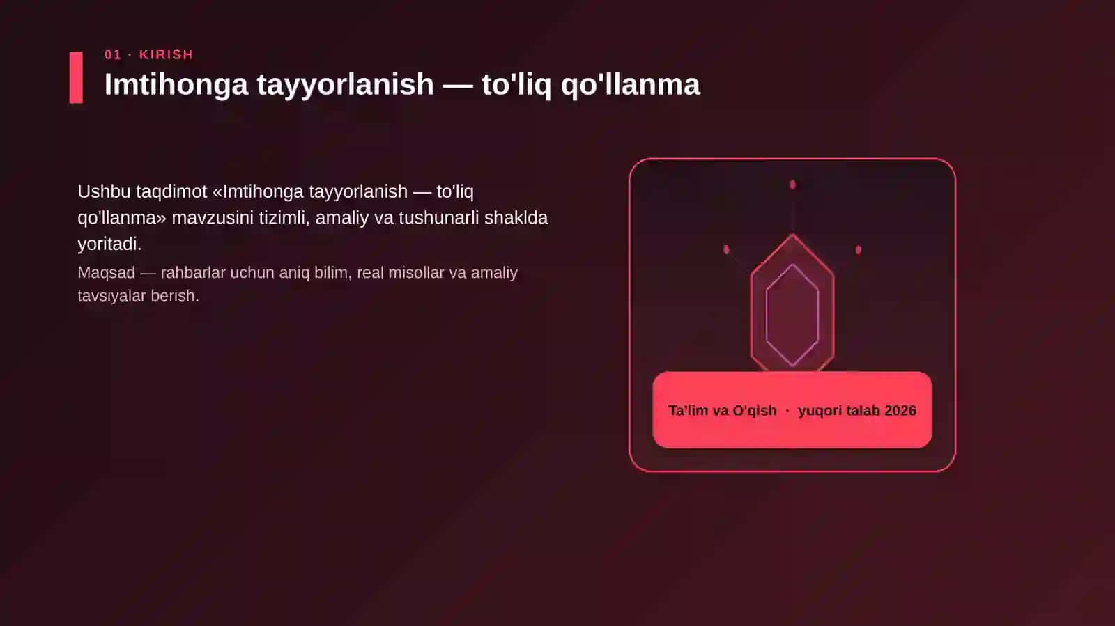 Imtihonga tayyorlanish — to'liq qo'llanma 3