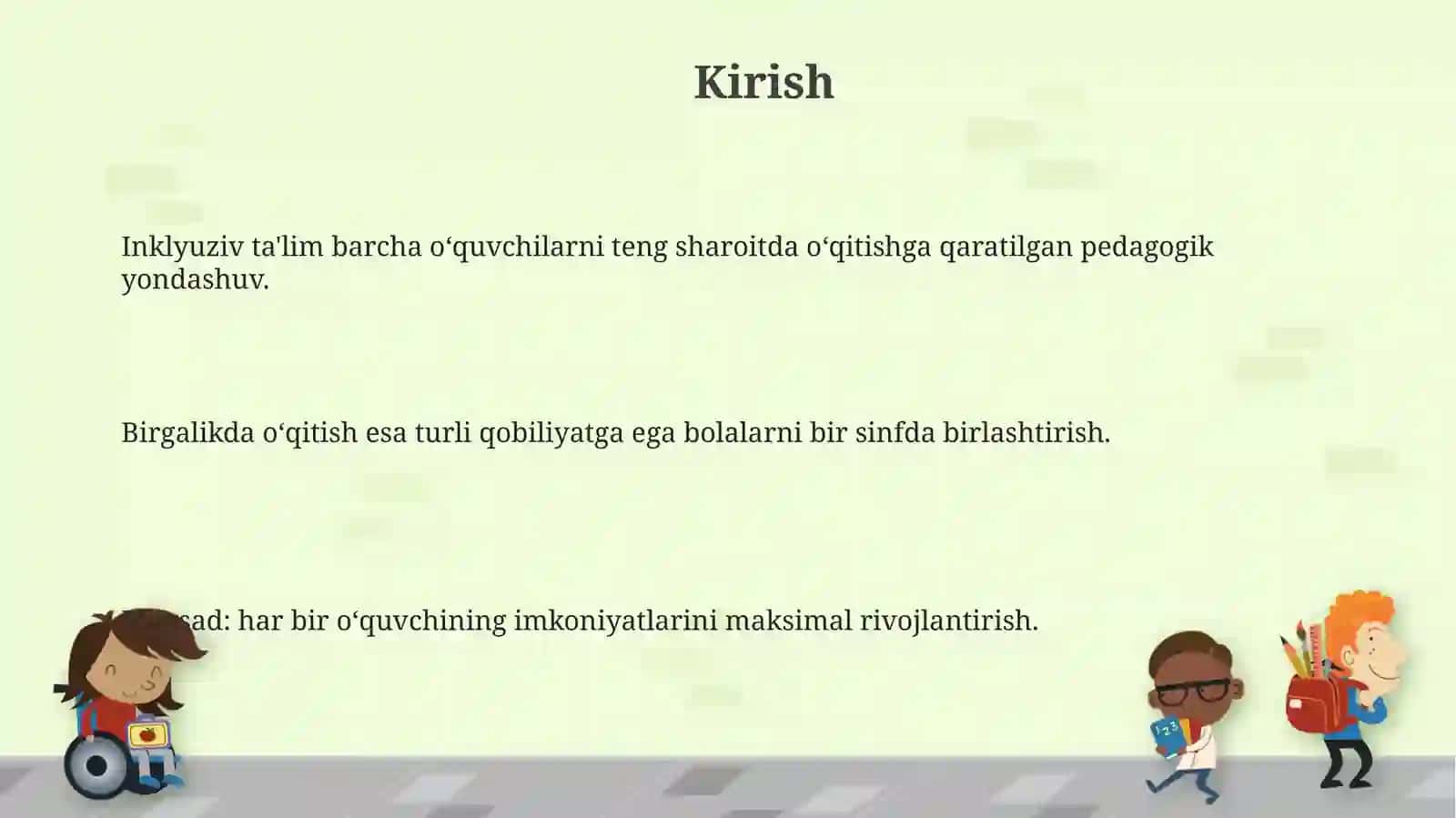 Inklyuziv va birgalikda o‘qitish tushunchalari 3