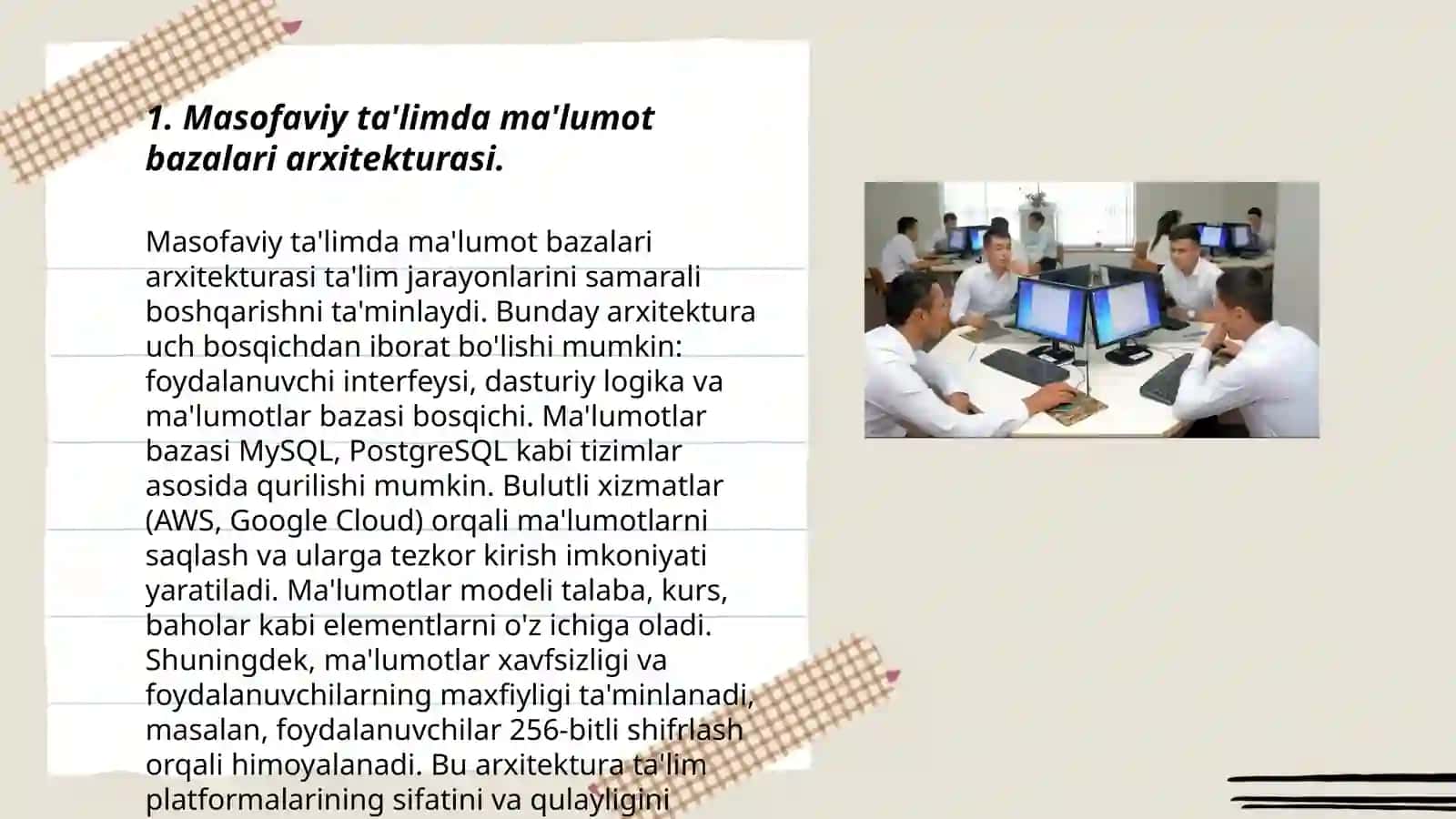 Masofaviy ta'limda ma’lumot ba’zalari 3