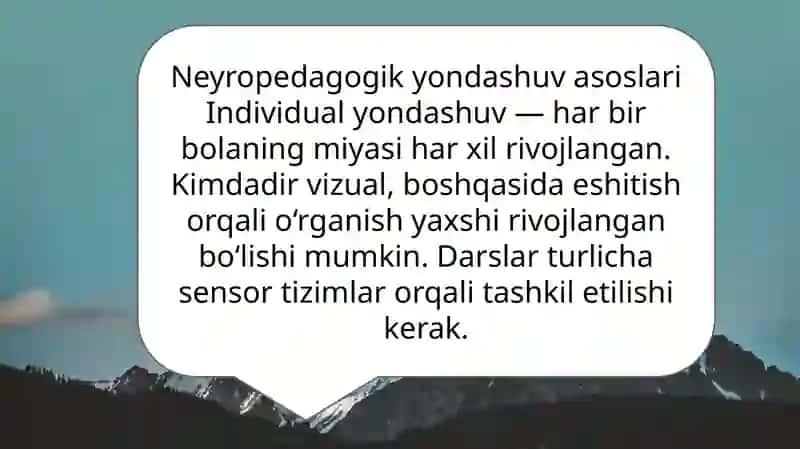 Neyropedagogik muhitni tashkil etish 3