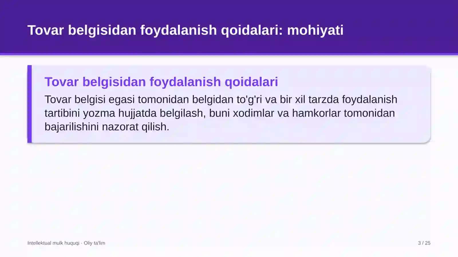 Kinoteatrlarda tovar belgisidan foydalanish qoidalarini belgilash 3