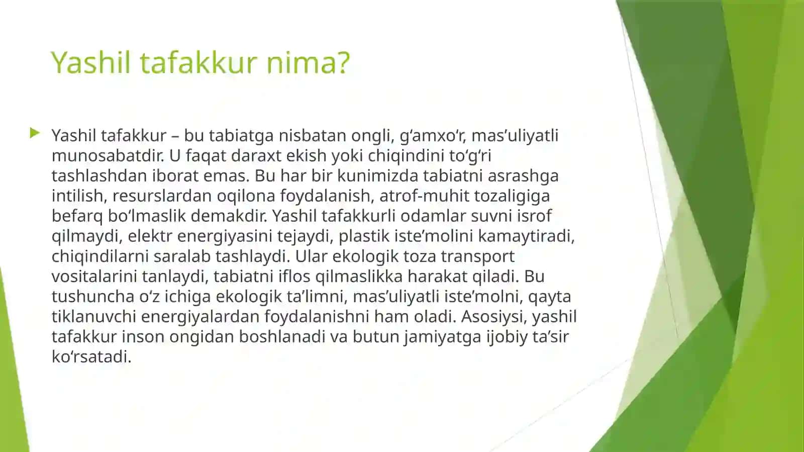 Yashil tafakkur – kelajak avlod uchun masʼuliyat 3