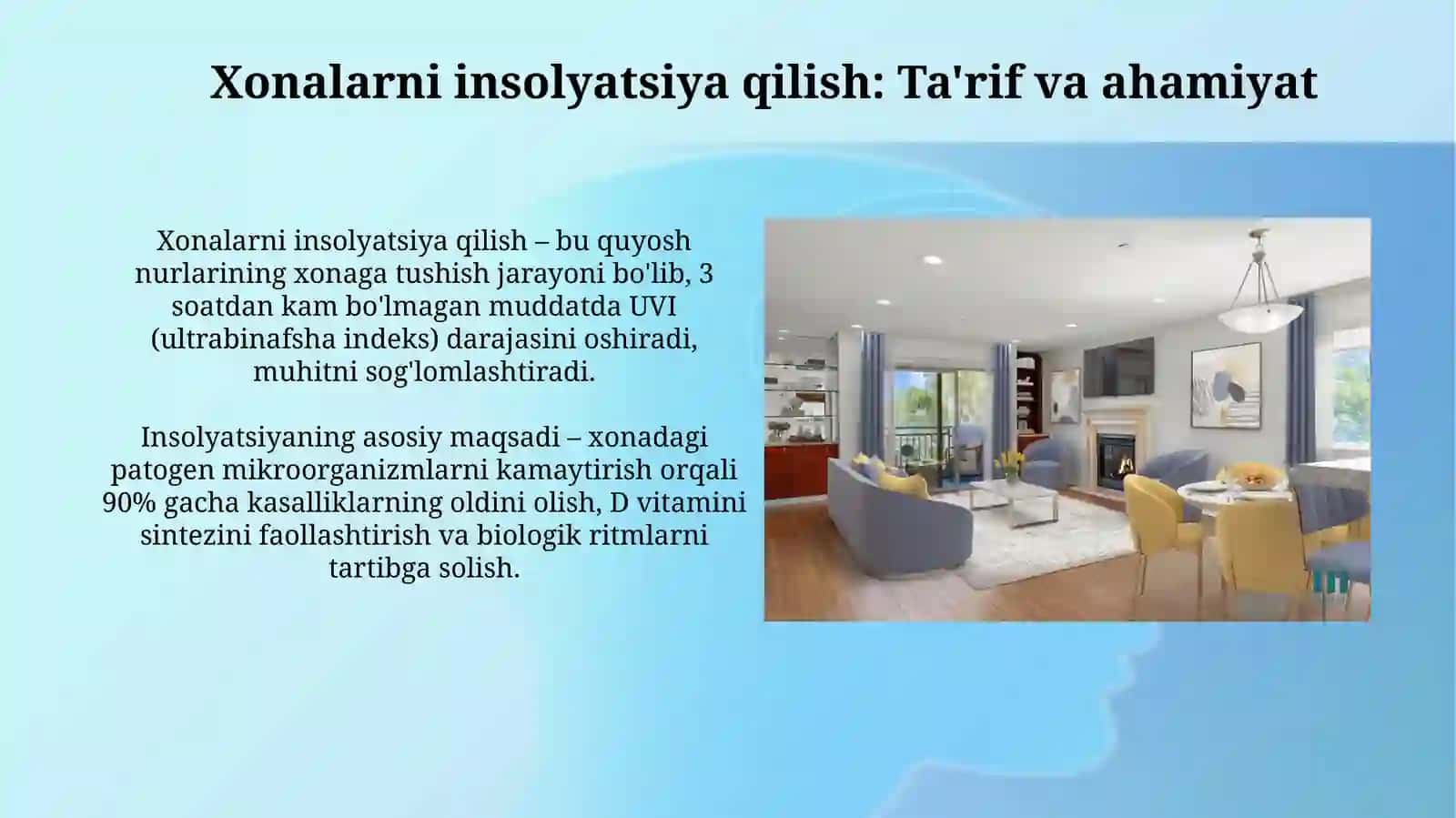 Xonalarning insolyatsiyasi 3
