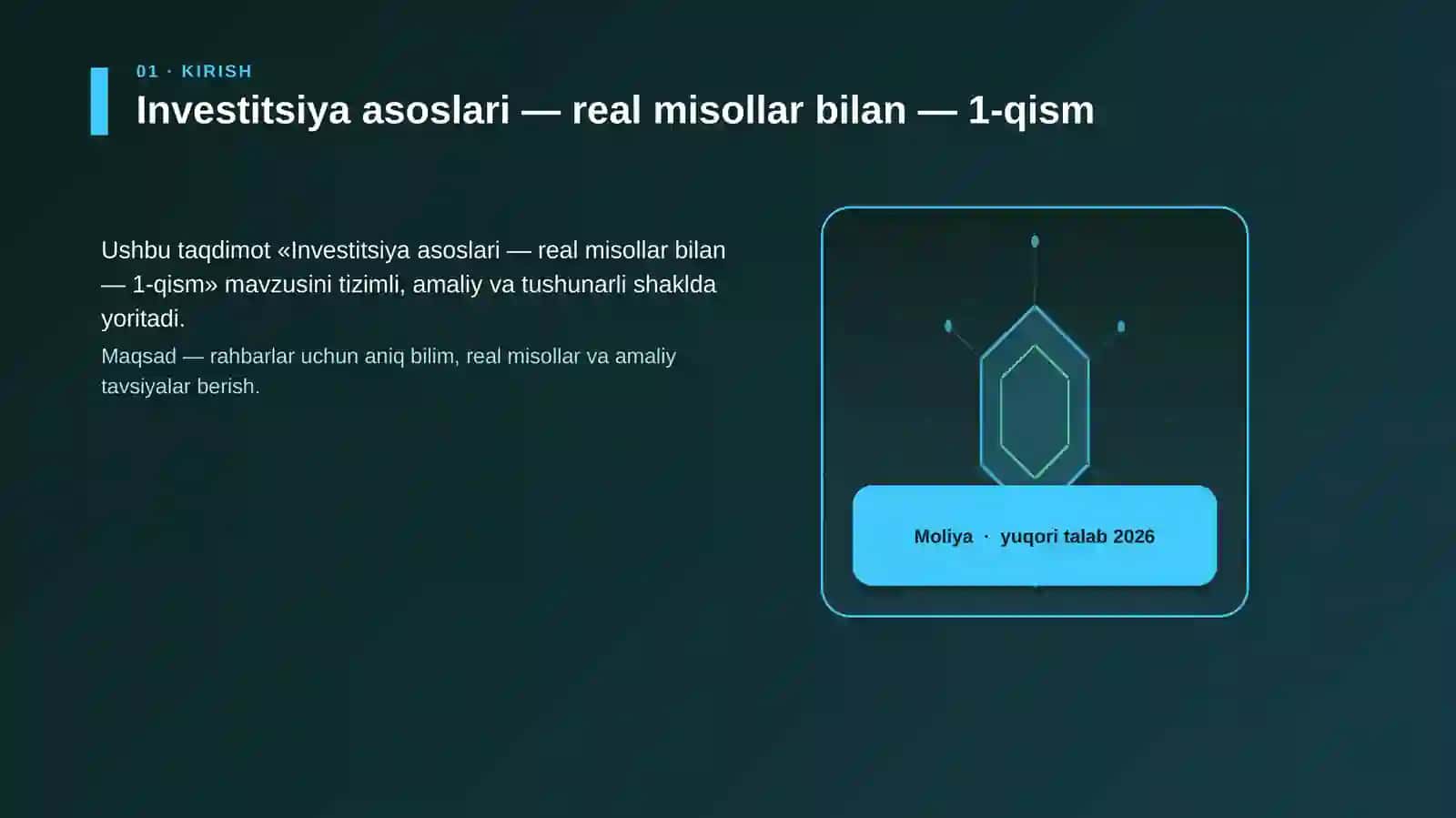 Investitsiya asoslari — real misollar bilan — 1-qism 3