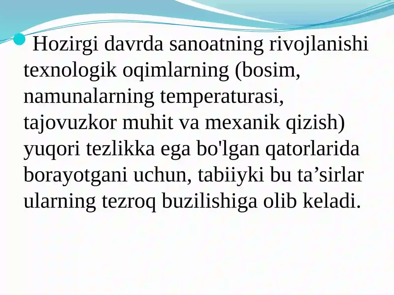 Arxitekturayechimlarining shakllanishiga ta’sir qiluvchi asosiy omillar. Sanoatbinolari va inshootlarini rekonstruktsiyasining o’ziga xosligi. Bino va inshootlarni tekshirish ishlari 3
