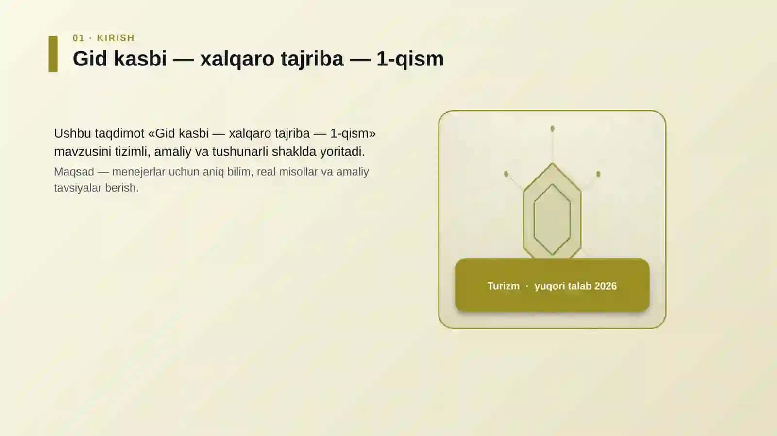 Gid kasbi — xalqaro tajriba — 1-qism 3