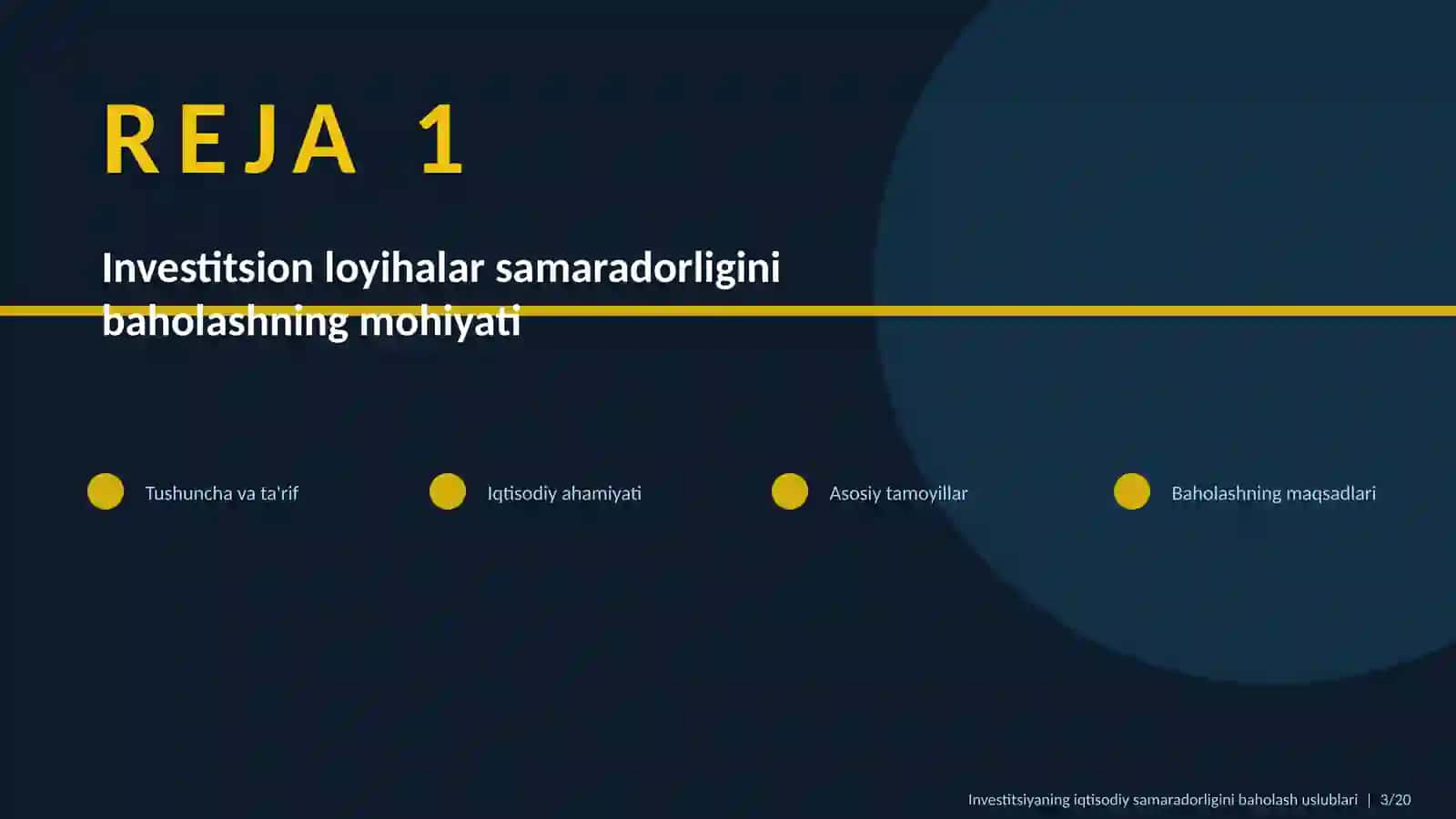 INVESTITSIYANING IQTISODIY SAMARASIDORLIGINI BAHOLASH USLUBLARI VA METODLARI 3