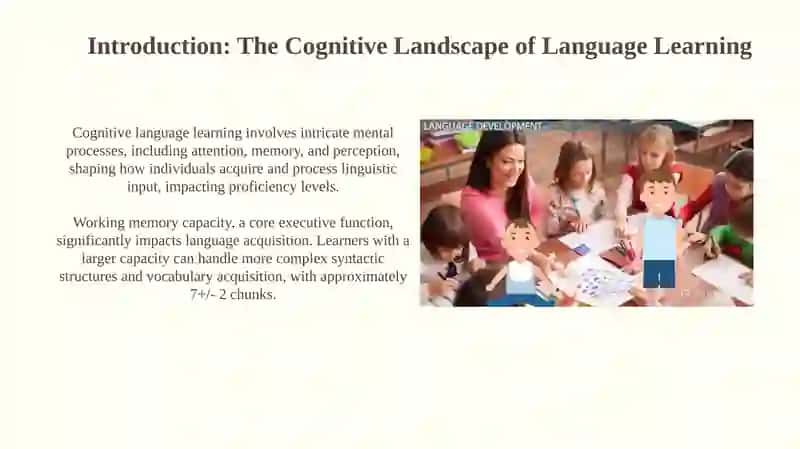 Cognitive factors in language learning 3