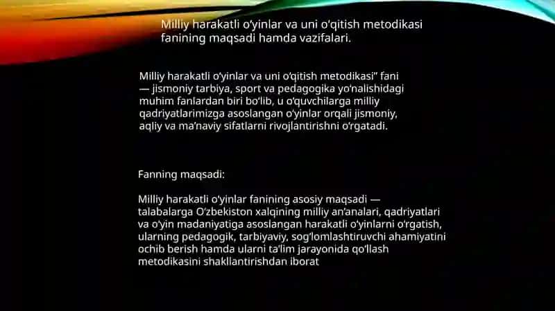 Milliy harakatli oʻyinlar 3