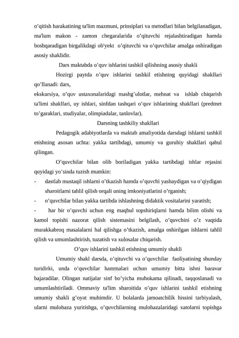 O'quvchilar jamoasi yaxlit pedagogik jarayonning asosiy shakli 3