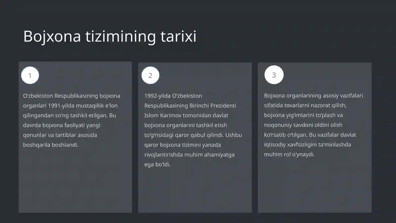 Davlat bojxona organlarining tarixi va rivojlanishi 3