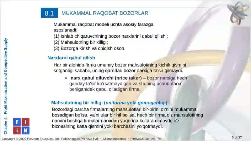 Foydani maksimallashtirish va Raqobatdagi Taklif 3