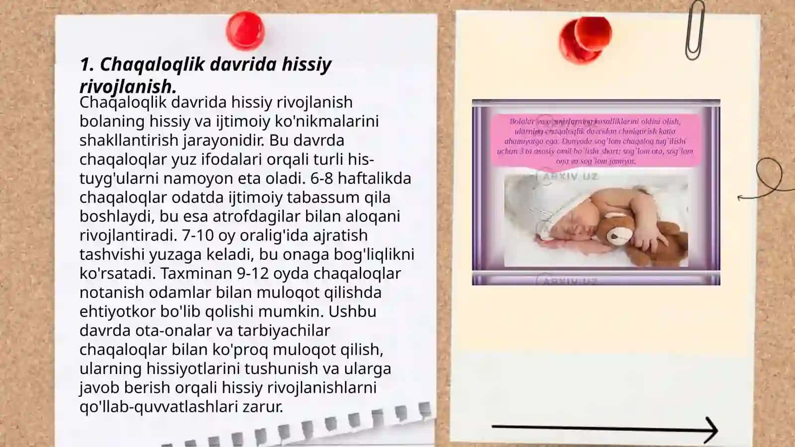Chaqaloqlik davrining psixalogik xususiyatlari 3
