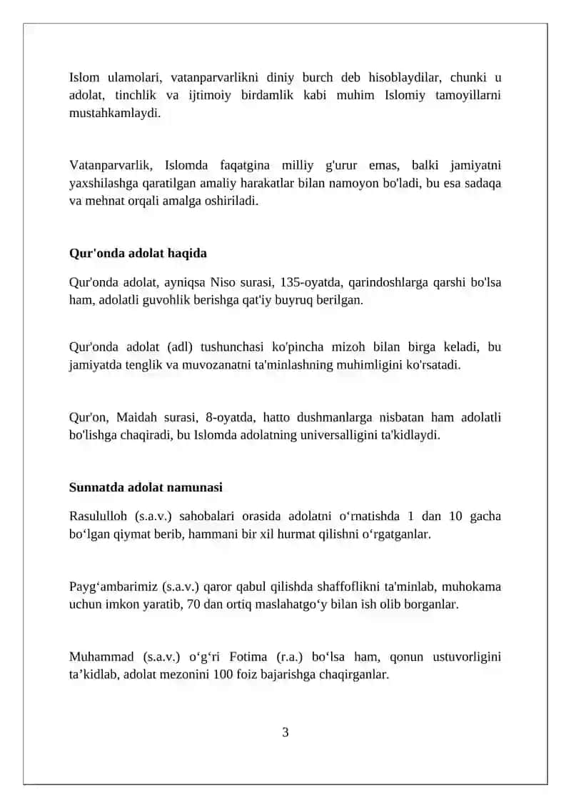 Islomda adolat va vatanparvarlik tamoyilining mohiyati 3