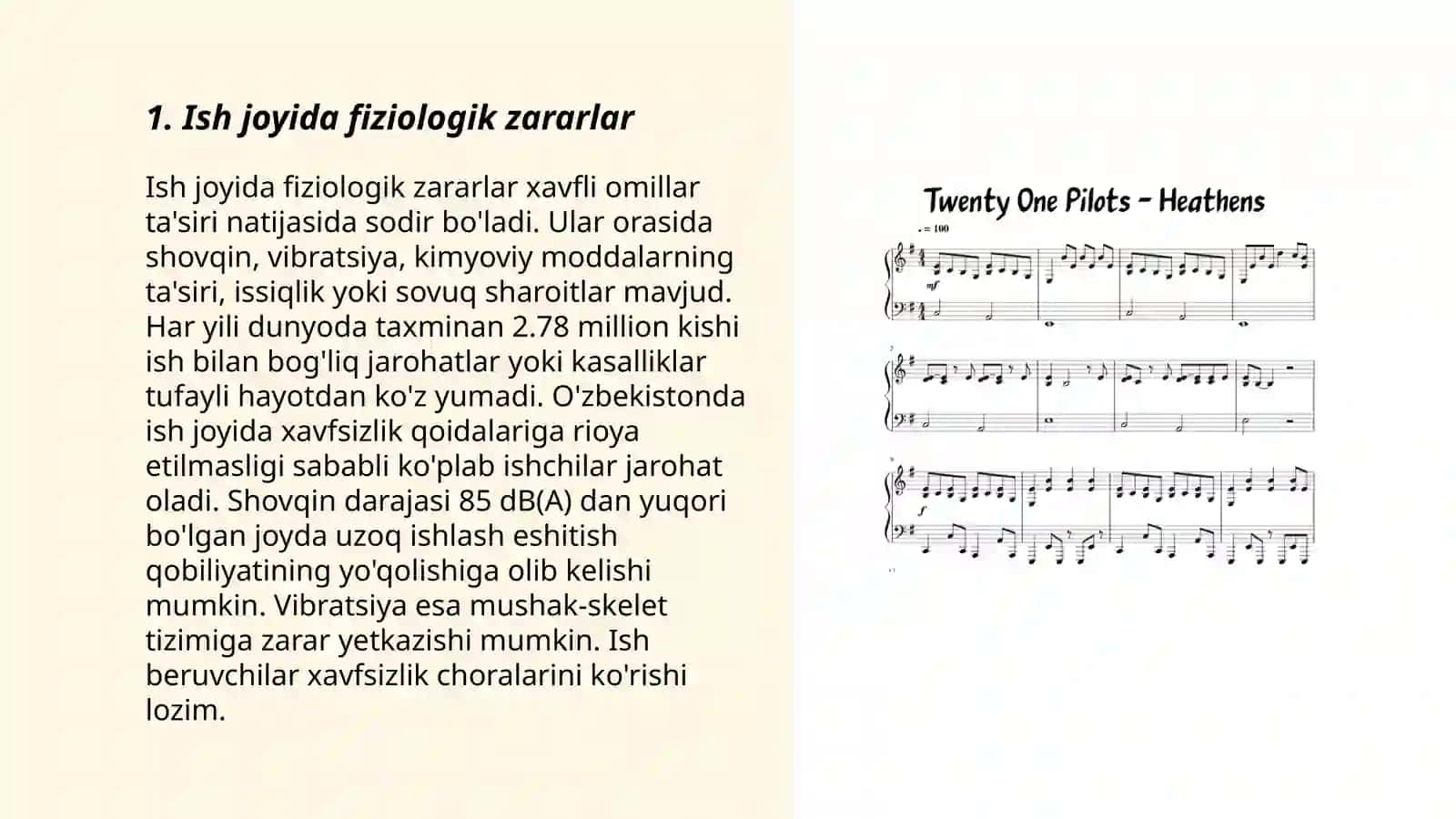 Ish joyida uchraydigan asosiy zararli taʼsirlar va ularni gigiyenik baholash 3