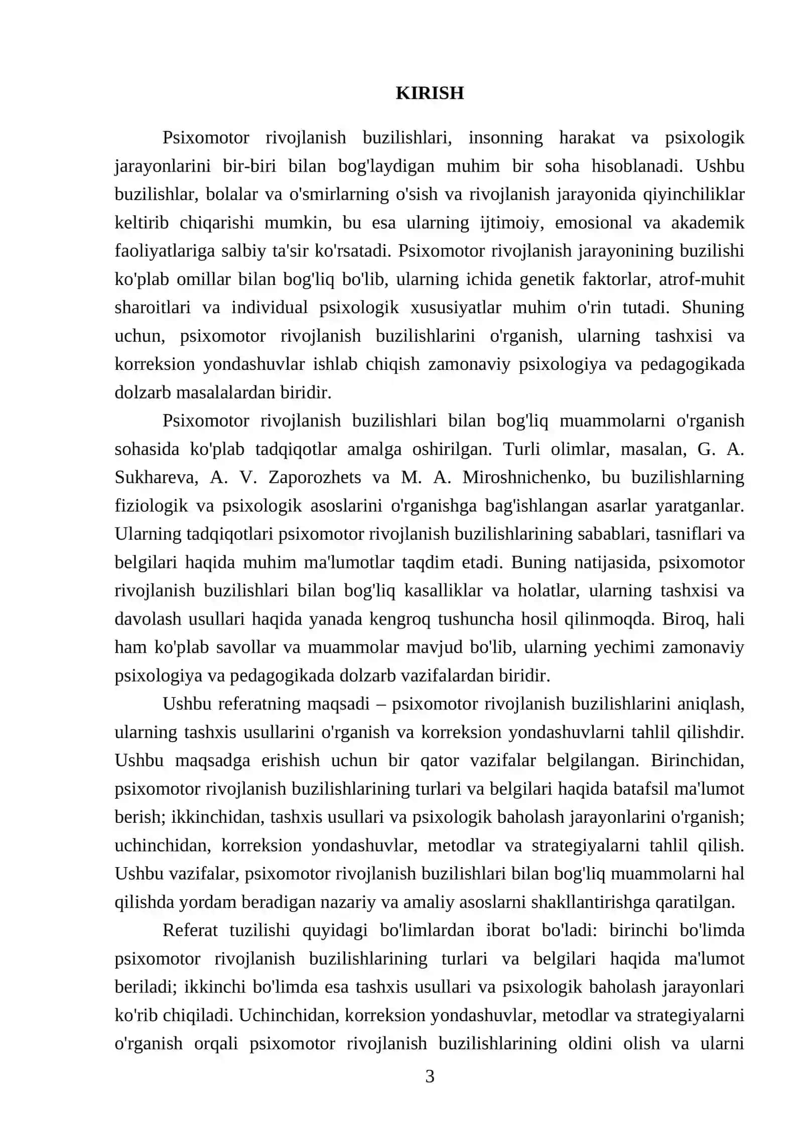 Psixomotor rivojlanish buzilishlari: tashxis va korreksion yondashuvlar 3