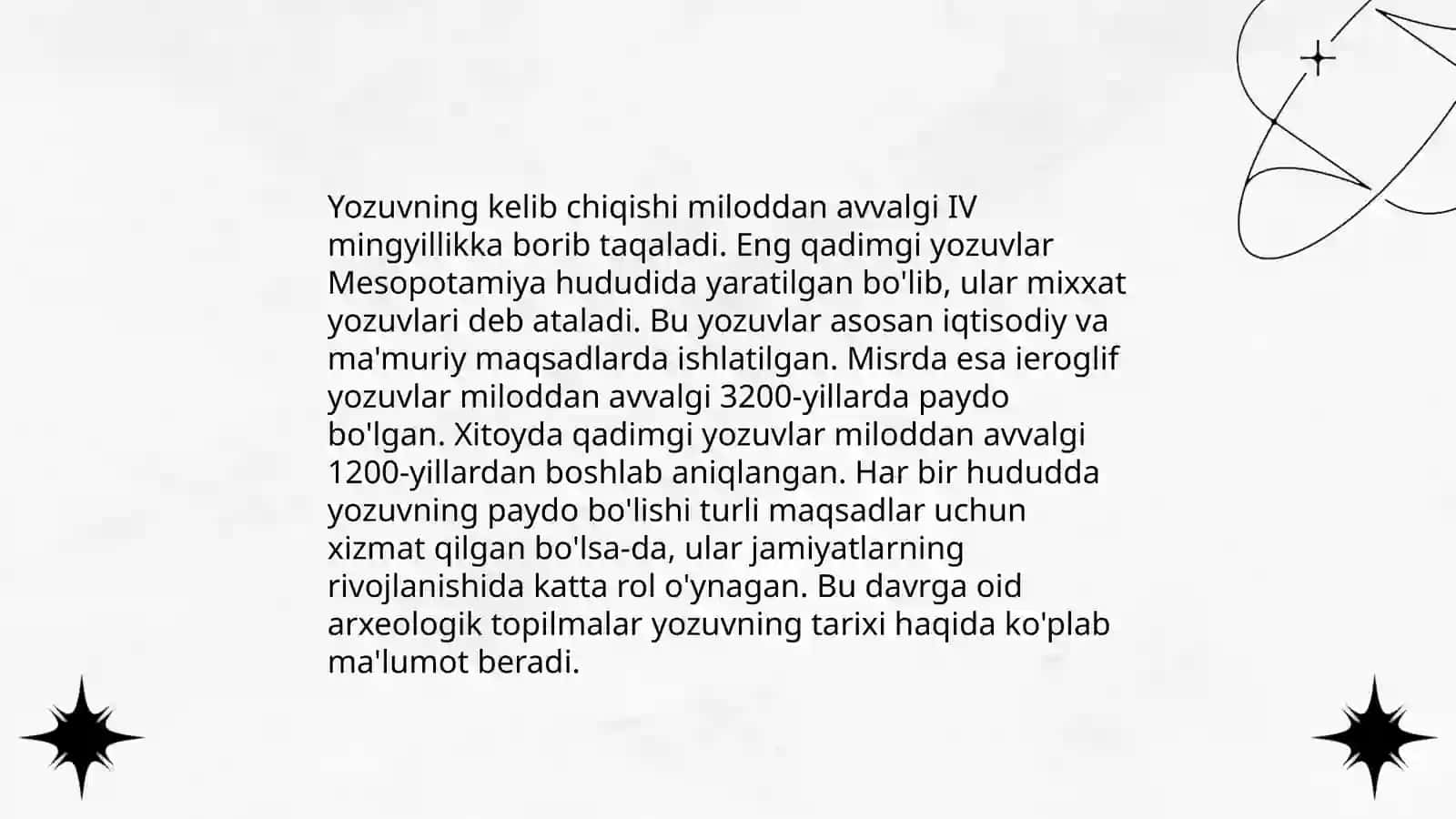 Yozuvning paydo bo'lish tarixi 3