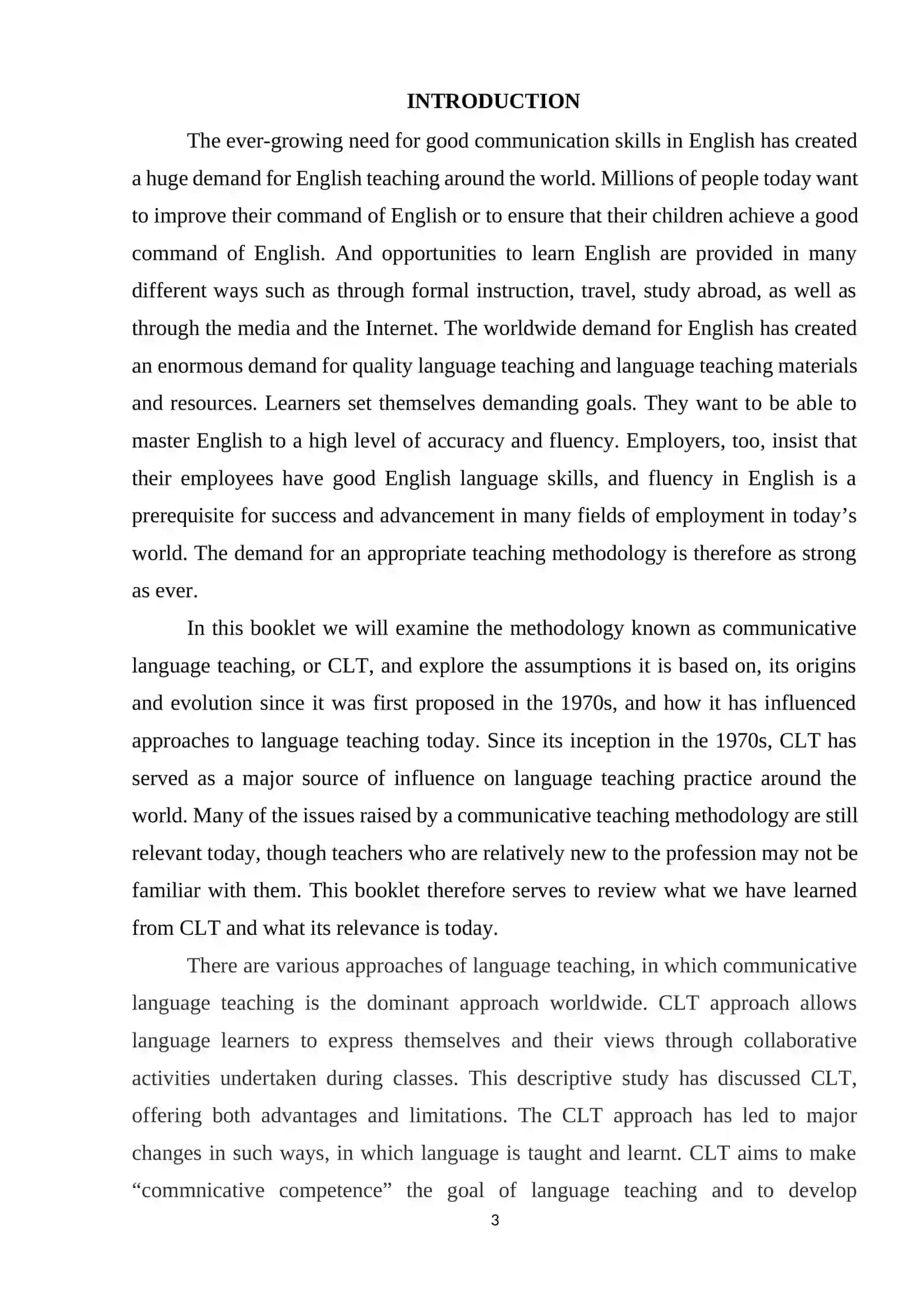 The Goals of Language Teaching 3