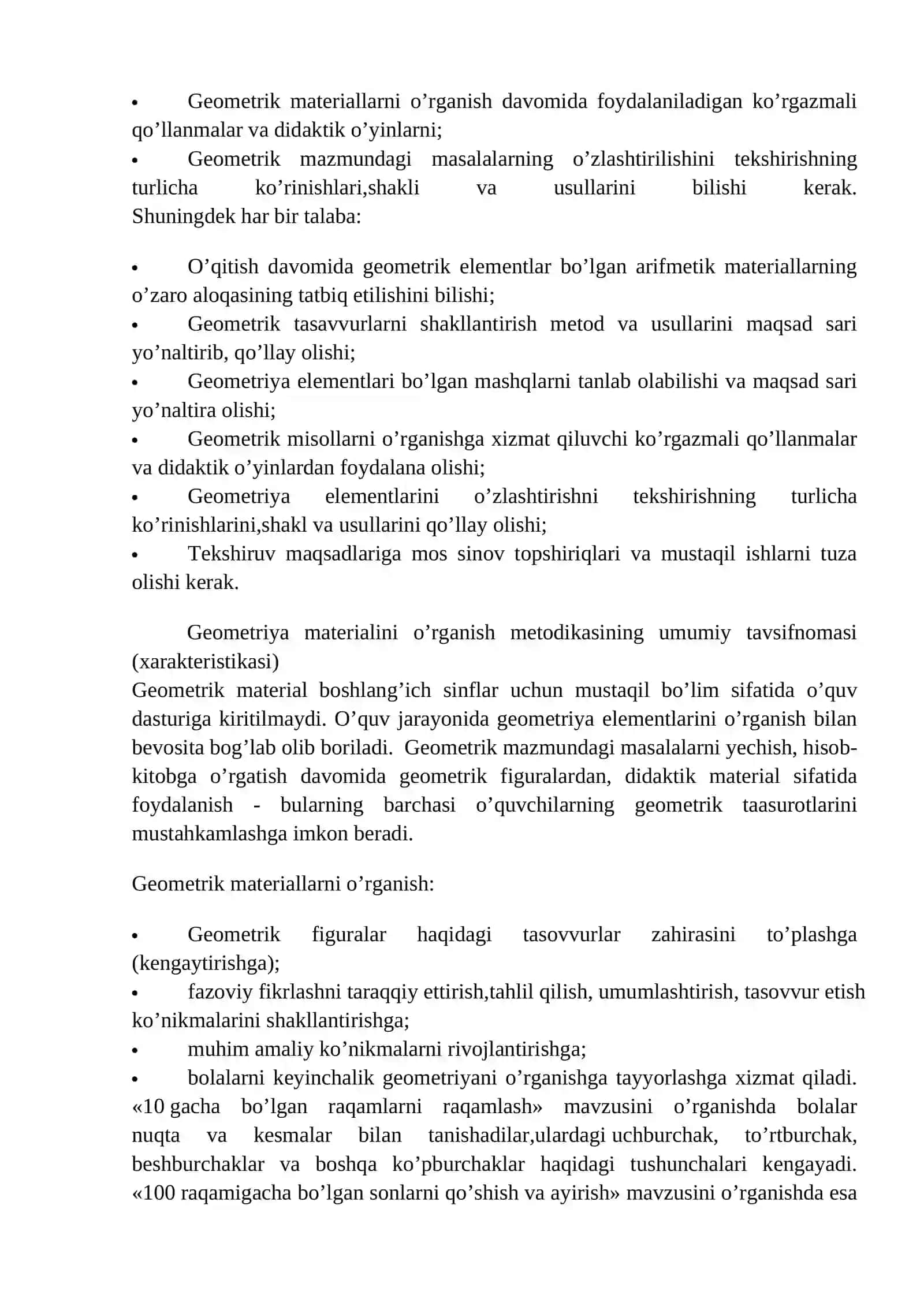 O’quvchilarni asosiy geometrik tushunchalar bilan tanishtirish 3