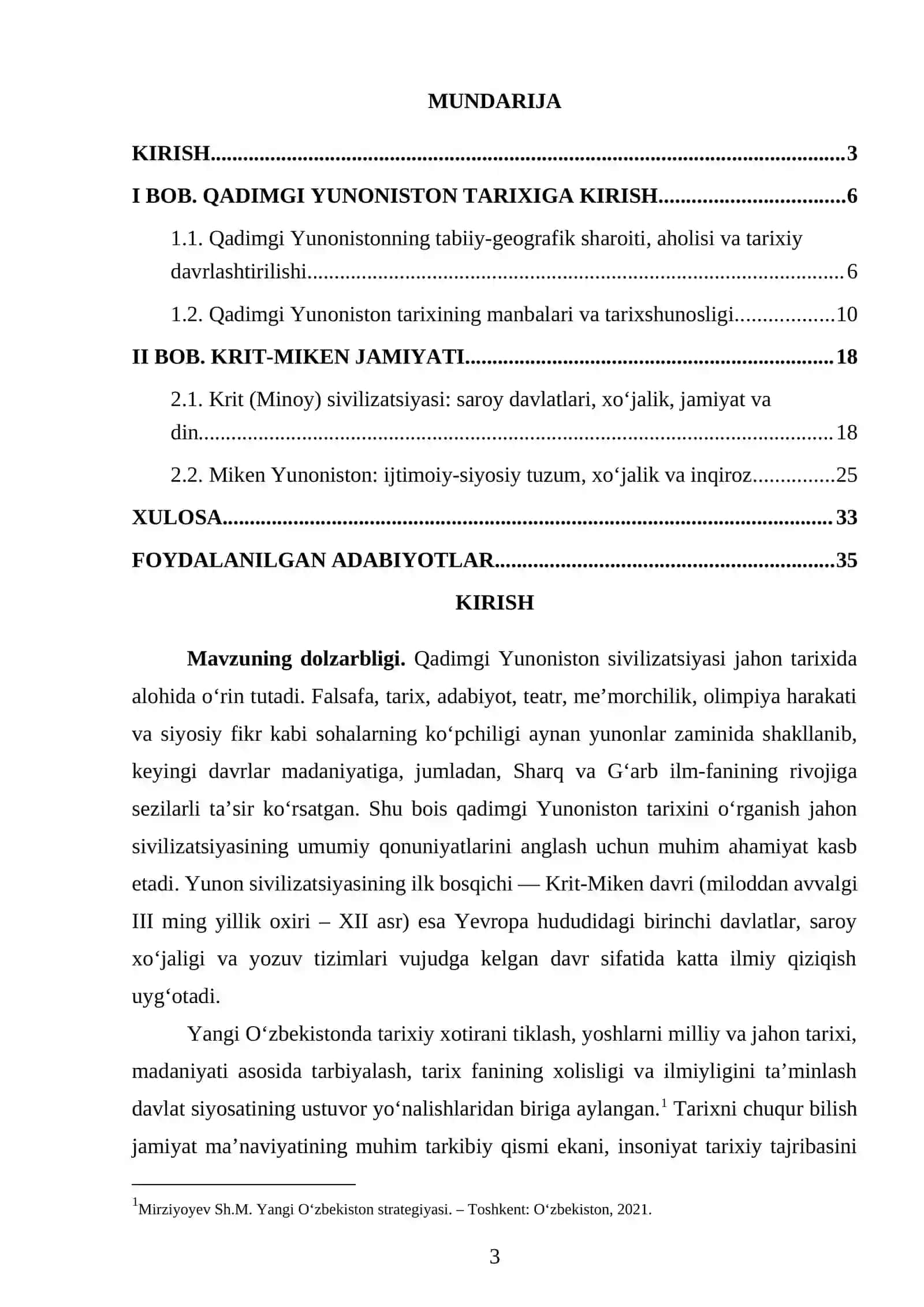 qadimgi Yunoniston tarixiga kirish va kirit Miken jamiyati 3