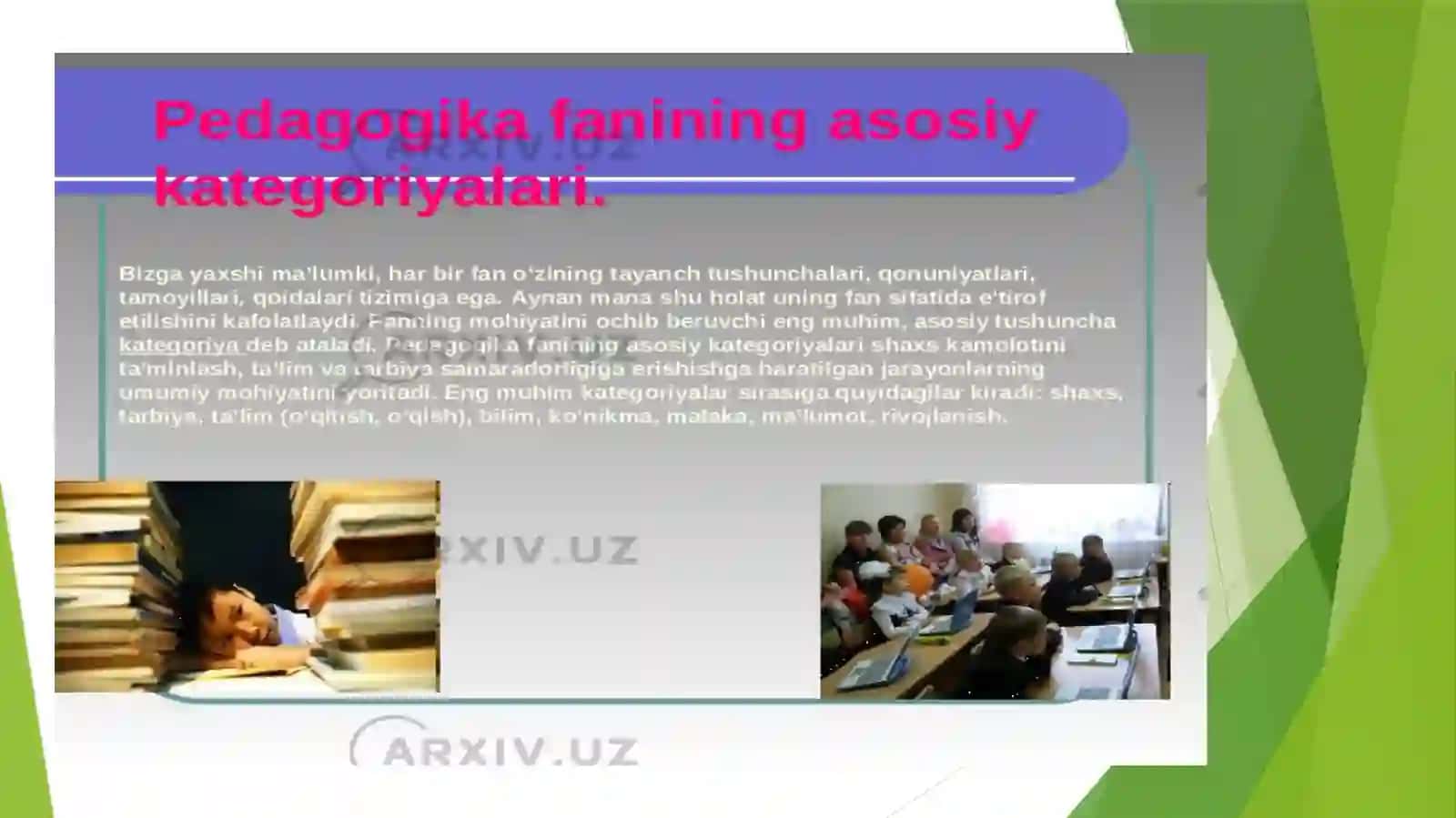 PEDAGOGIKANING ASOSIY KATEGORIYALARI VA TUSHUNCHALARI 3