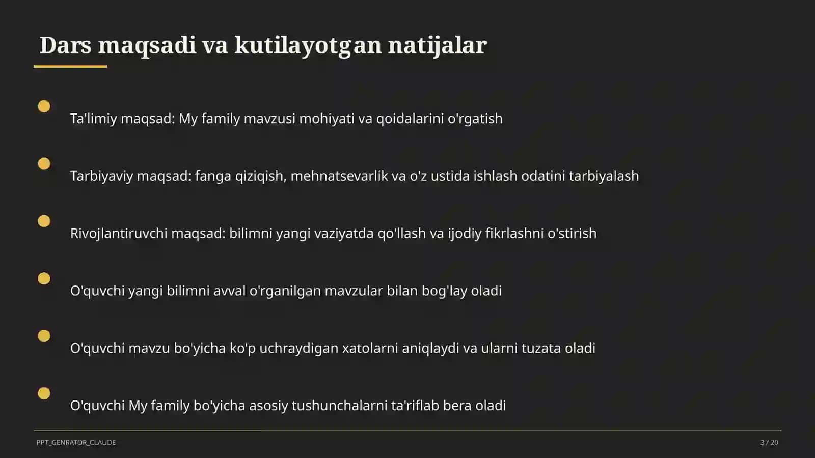 My family (1-sinf) Ingliz tili (1–11) 3