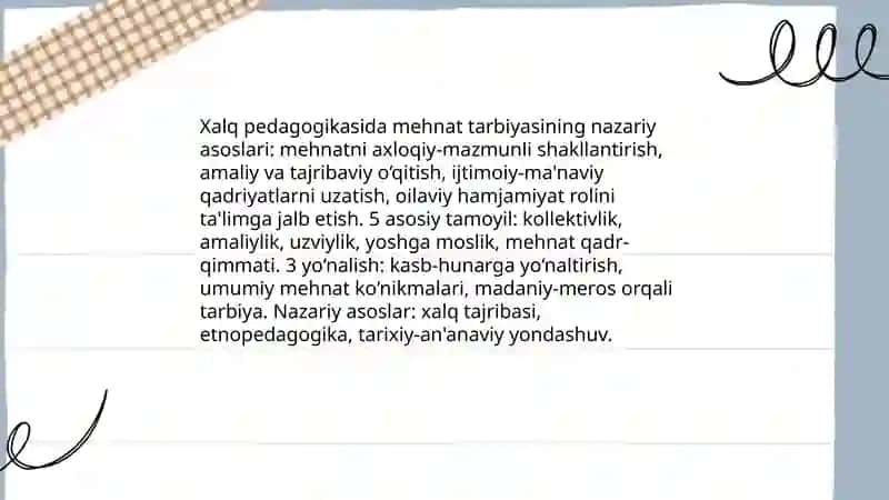 Xalq pedagogikasida mehnat tarbiyasi an'analari 3