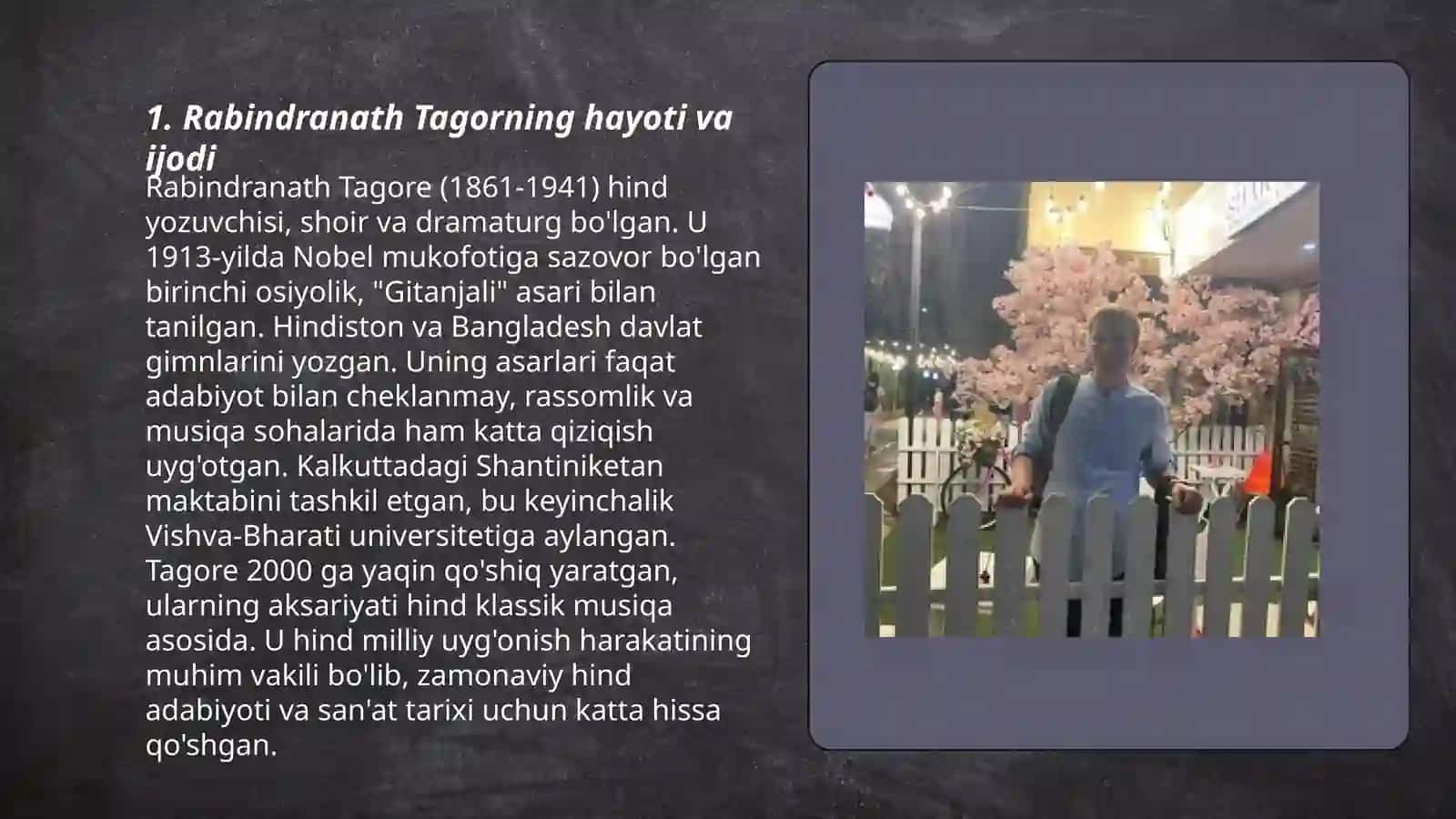 Sharq adabiyotida Nobel mukofoti sovrindorlari: Robindranath Tagor asarlari 3